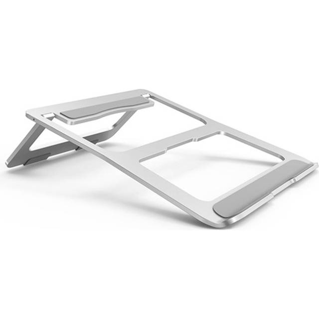 Adjustable Laptop Stand Foldable Lightweight Ventilated Laptop Riser Holder for Desk with Anti-Slip Design Portable Bracket Silver