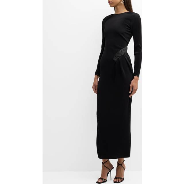Long dress in pleated jersey