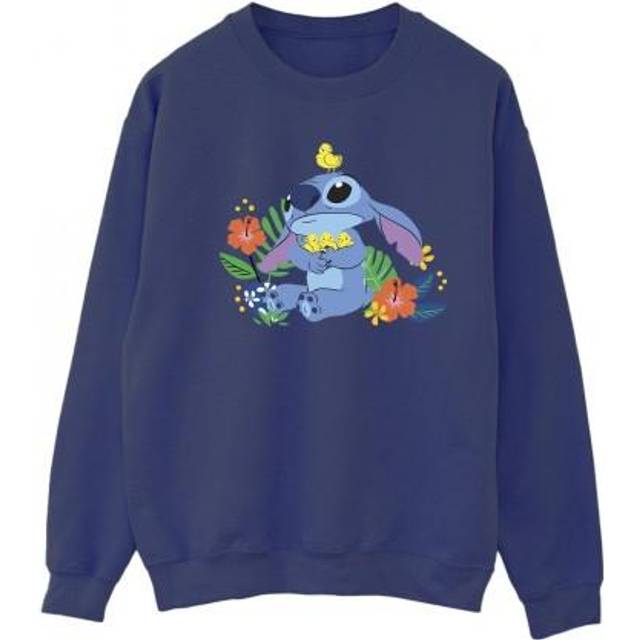(XL, Navy Blue) Disney Womens/Ladies Lilo & Stitch Kisses Sweatshirt