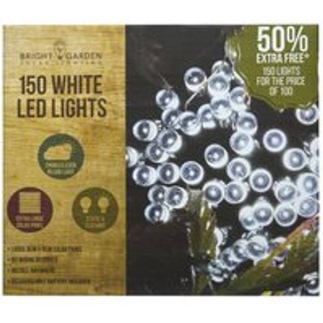 Solar Garden String Lights Decoration 150 White LED - 17.9m by Bright Garden