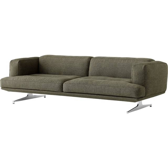 &Tradition Inland AV23 3-sits soffa Clay 0014-polished aluminium - Grön