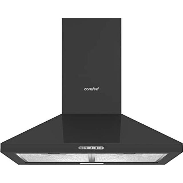 60 cm Chimney Cooker Hood PYRA17B60 Stainless Steel Extractor Hood with LED and Recirculating Ducting System Wall Mounted Range Hood 600 mm Extractor