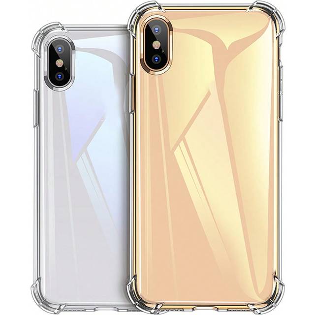 Transparent Defense Protect Stötsäkert ljusfodral kompatibelt med Apples IPhone 14 13 12 11 XS Max XR X 8 6s Plus telefonkrockkuddefodral kompatibelt - Genomskinlig (Multi-size)