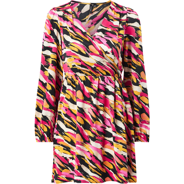 Vero Moda - Klänning vmKleo LS Short Dress Wvn - Rosa