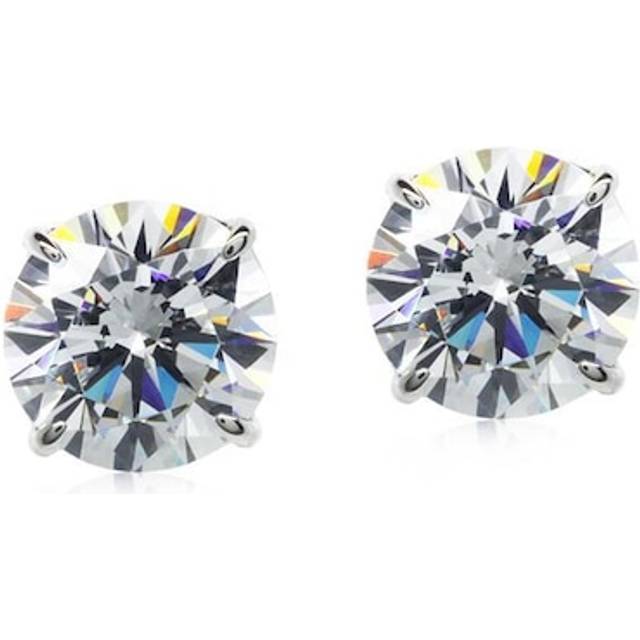 CARAT* LONDON Eternal 9ct White Gold Cubic Zirconia Stud Earrings
