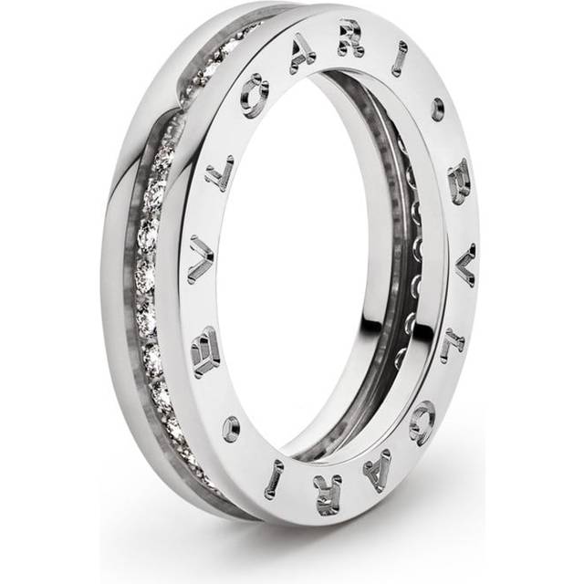 Bvlgari Womens White Gold B.zero1 One-band 18ct White-gold and 0.84ct Round-cut Diamond Ring 54mm - WHITE GOLD