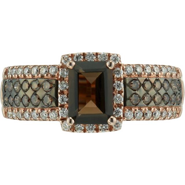 Le Vian 14ct Strawberry Gold 0.50ct Diamond & Quartz Ring