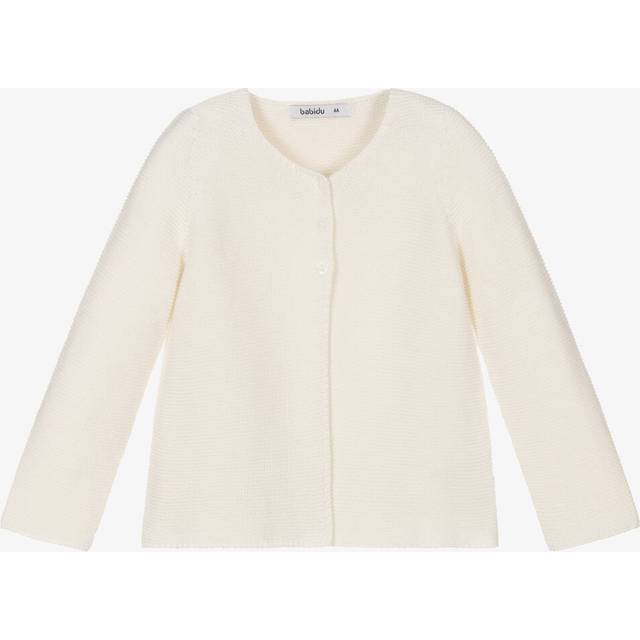Babidu Ivory Cotton Knit Cardigan - 6 month