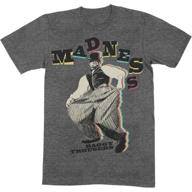 (S, Heather Grey) Madness Baggy Trousers T Shirt