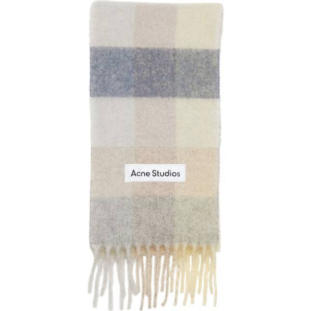 Acne Studios Scarf Checked Mohair Vanilj ONESIZE