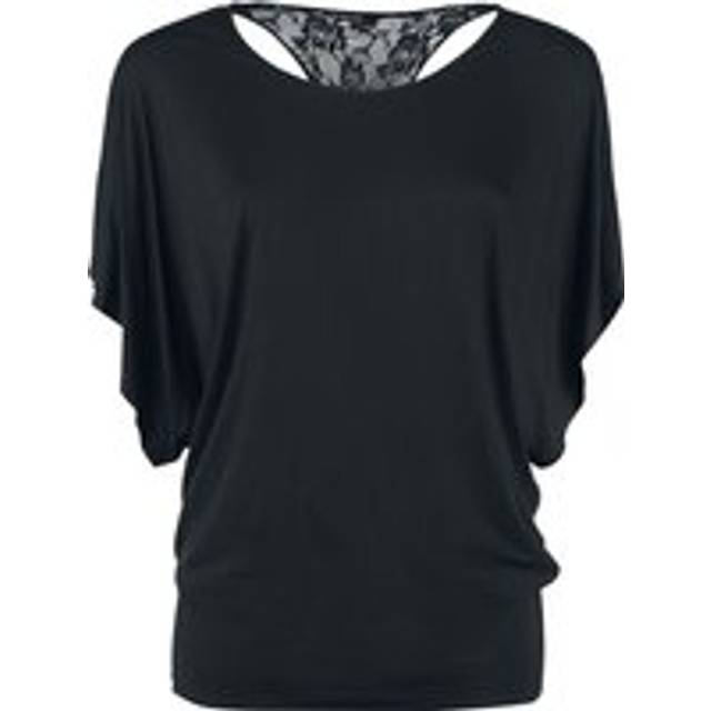 Gothicana by EMP Lace Back Bat Wings T-Shirt black - 5XL