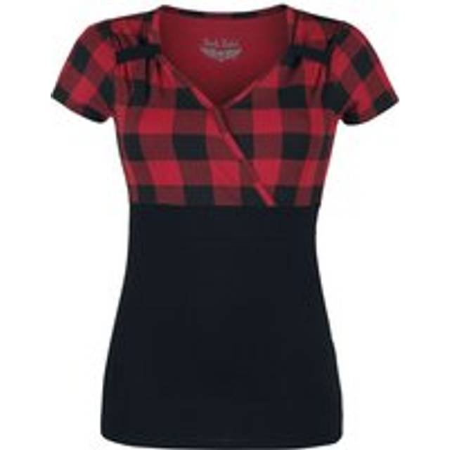 Rock Rebel by EMP Black/Red T-shirt in Rockabilly Style T-Shirt black bordeaux