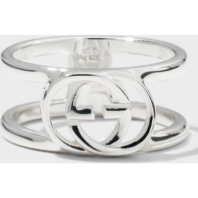 Gucci Interlocking Silver 9mm Ring YBC295716001013