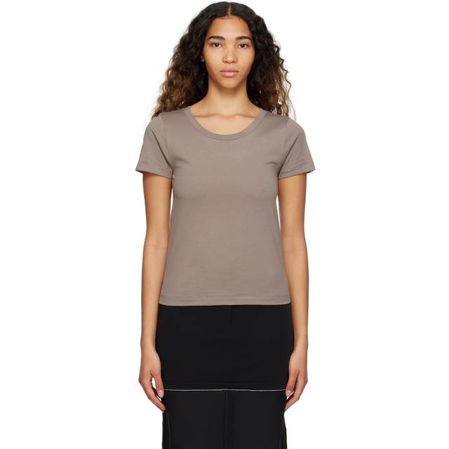 Mm6 Maison Margiela Woman T-shirt Khaki Size S Cotton - Beige