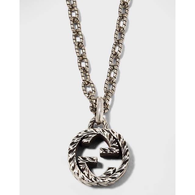 Gucci Interlocking Silver Pendant YBB45530700100U