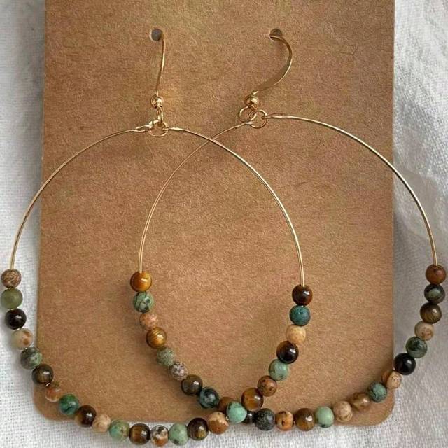 SHEIN [earring Collection 3] Bohemian Style Handmade Beaded Earrings, European & American Style, Luxurious, Fashionable, Versatile, Multiple Styles Availabl