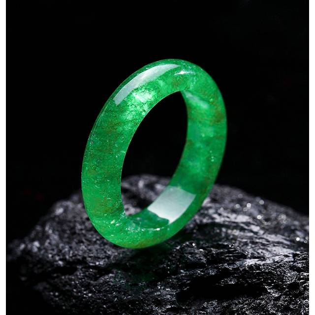 SHEIN 1 Pc Green Jade Ring For Women&#39;s Valentine&#39;s Day Party Girls Holiday Gift,Mom,Mother,Mother&#39;s Day,Gift