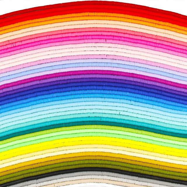 SHEIN 20 Strands/Set Random Colors Flat Clay Heishi Beads, 350pcs/Strands Craft Kit For Girls For DIY Jewelry Making Bracelets Necklace Earring Making