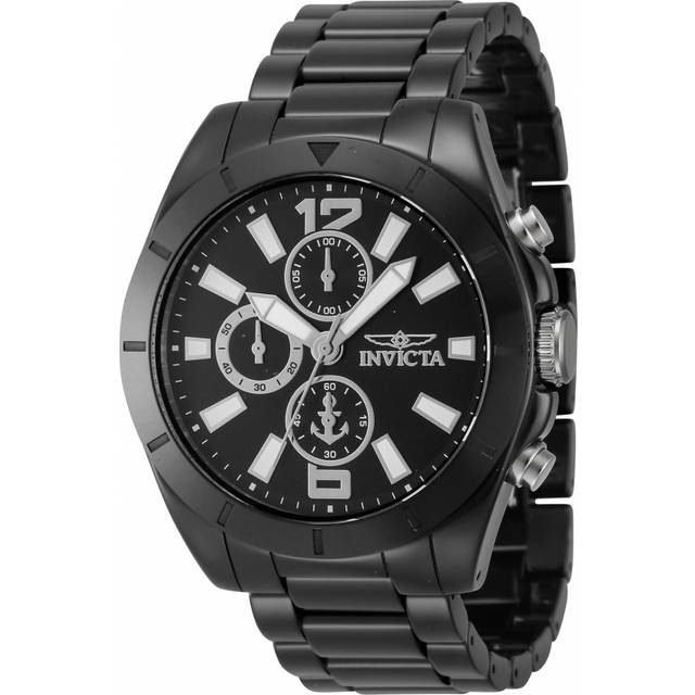 Invicta Ocean Voyage Chronograph Ceramic Bracelet Black Dial Quartz 46298 100M Men's Watch