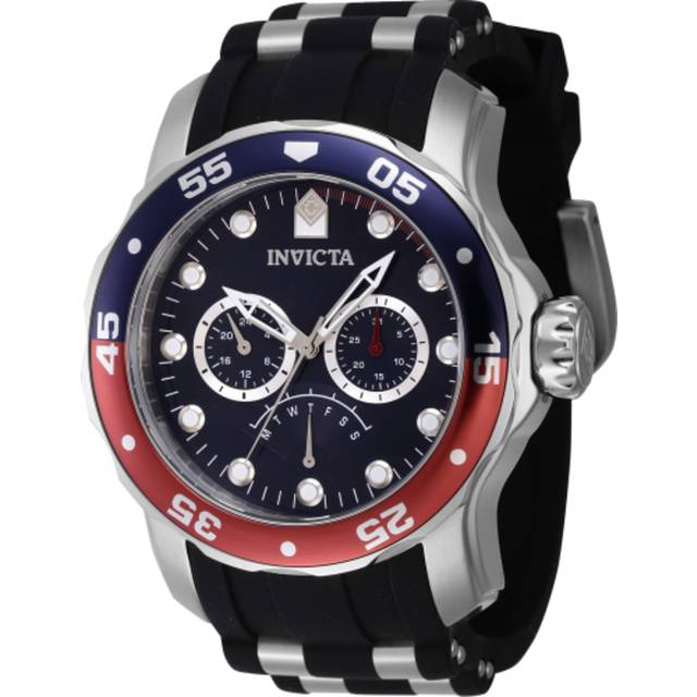 Invicta Pro Diver Retrograde GMT Pepsi Bezel Blue Dial Quartz 46968 100M Men's Watch