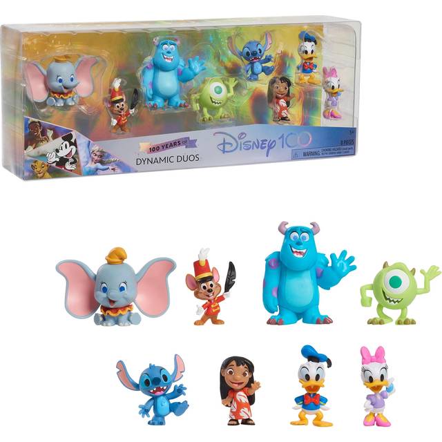 Disney100 Years of Dynamic Duos Celebration Collection Limited Edition 8-Piece Figure Pack  Kids Toys for Ages 3 Up by Just Play