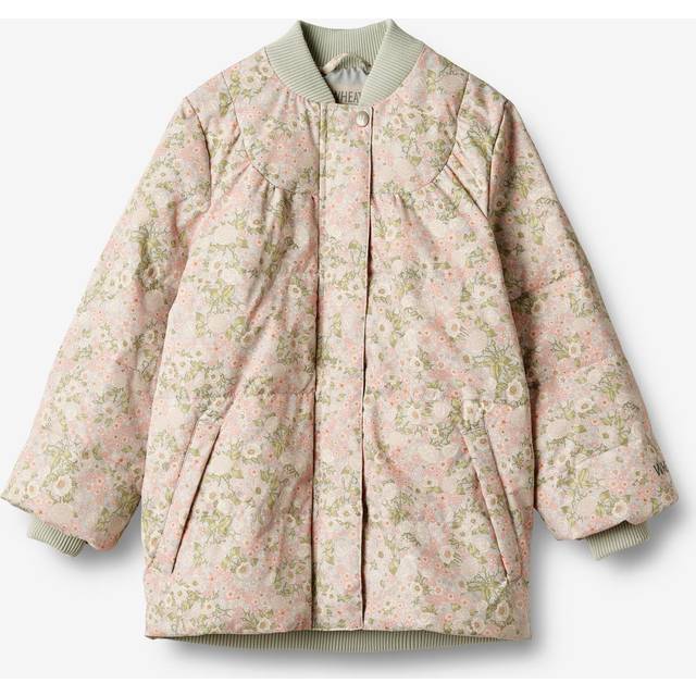 Wheat Vadderad jacka - Summer - Lola - Sea Salt Roses - Wheat - 6 år (116) - Dunjacka