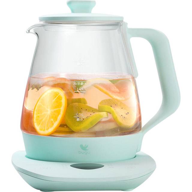 (Pink) Electric Kettle 800W 1.5L Multifunctional Glass Tea Pot Household