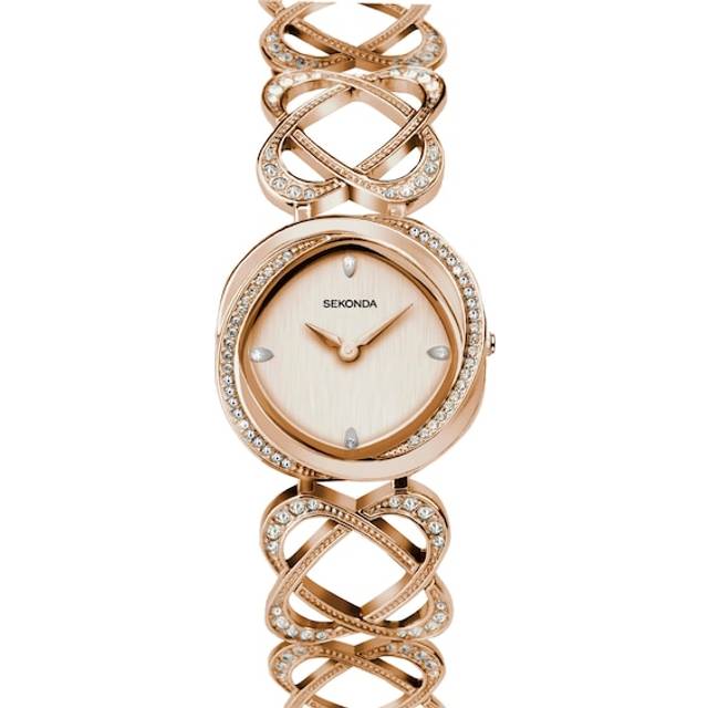 Sekonda Hidden Hearts Ladies' Fancy Rose Tone Bracelet Watch