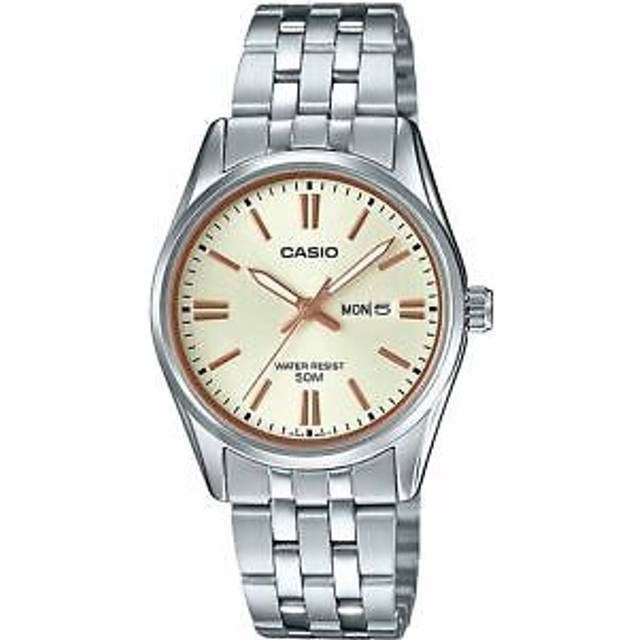 Casio Ltp-1335d-9a Enticer Series Champagne Analog Quartz Ladies Casual Watch