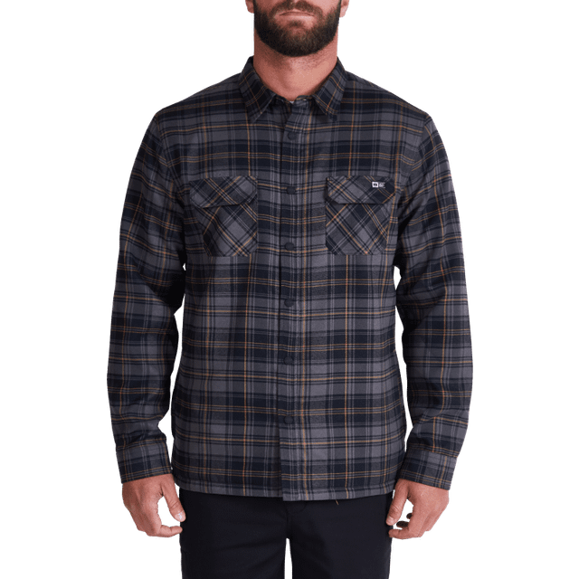 Salty Crew Men's Shipyard Tech Shacket Black, S