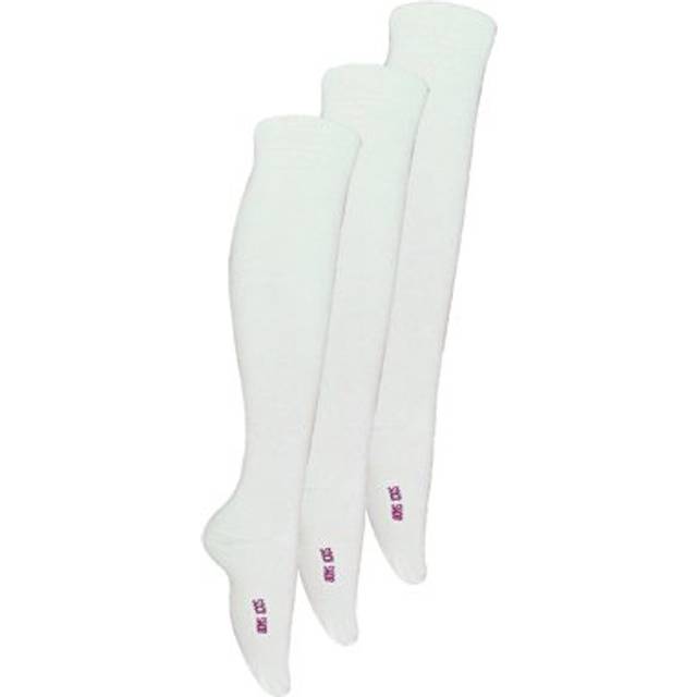 Sock Snob Boys 3 Pair Multipack Girls Knee High Bamboo Socks - White - UK 12.5-3 Child