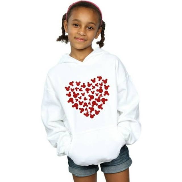 Mickey Mouse Heart Silhouette Hoodie - White - 9 Years