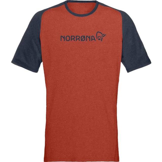 Norrøna Men's Fjørå Equaliser Lightweight T-Shirt  Rooibos Tea/Indigo Night, S
