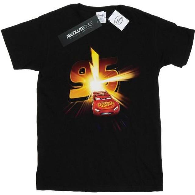 (12-13 Years, Black) Disney Boys Cars Lightning McQueen Burst T-Shirt