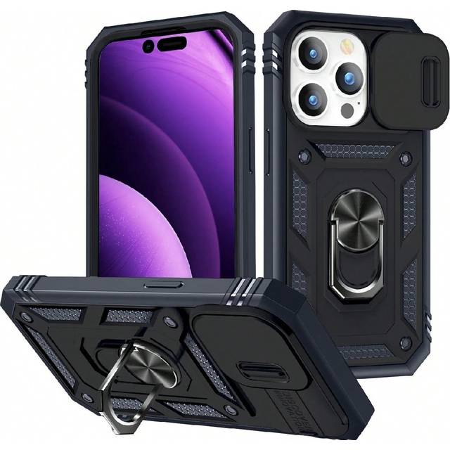 SHEIN Compatible With IPhone Cases For Men New Arrival Multi-Functional Phone Case Series With Window, Magnetic Absorption, And Stand - Minimalist & Elegant