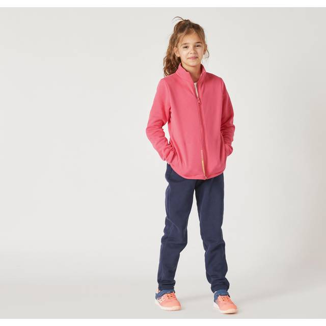 Kids' Warm Zip-up Tracksuit Warmy - Navy/pink - Pink/blue