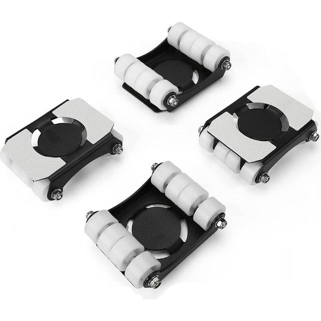 4 Pack Heavy Duty Furniture Lever 660 Lbs Load Capacity Appliance Roller Wheels Sliders