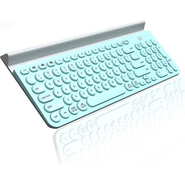 Ultra Thin Mute 104 Keys Wireless bluetooth Keyboard Support Pair Up To 3 Different Devices