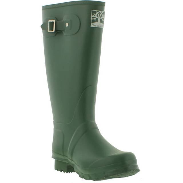 Woodland Men's Women's Green Wellies Wide Fit Wellington Boots - UK 12