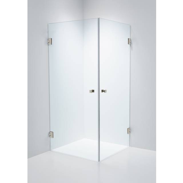 Duschdörrar Duschbyggarna Twin Design - Rostfri look (900x900 mm)