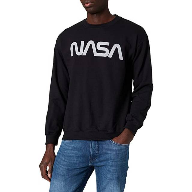 NASA Mens Modern Logo Cotton Sweatshirt XXL black