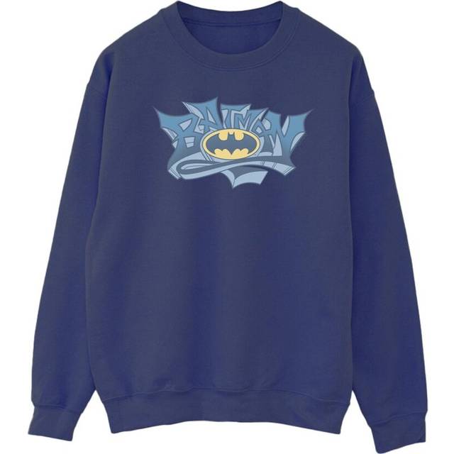 Batman Graffiti Logo Sweatshirt - Navy