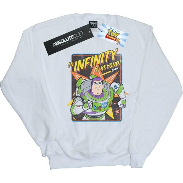 (XL, White) Disney Mens Toy Story 4 Buzz To Infinity Cotton Sweatshirt