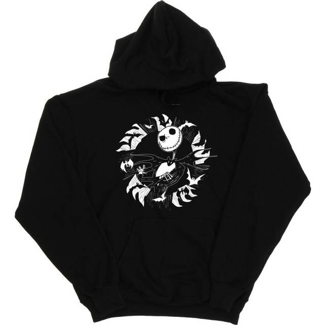 Nightmare Before Christmas Jack Bat Circle Hoodie - Black - XXL