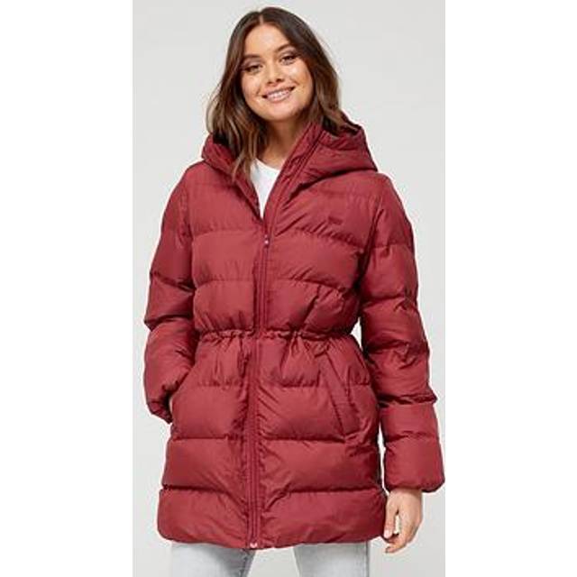 Red Hooded Puffer Coat (XS)