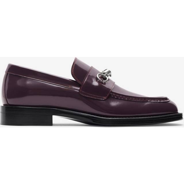 Burberry Purple Leather Barbed Loafers - POISON - IT 44