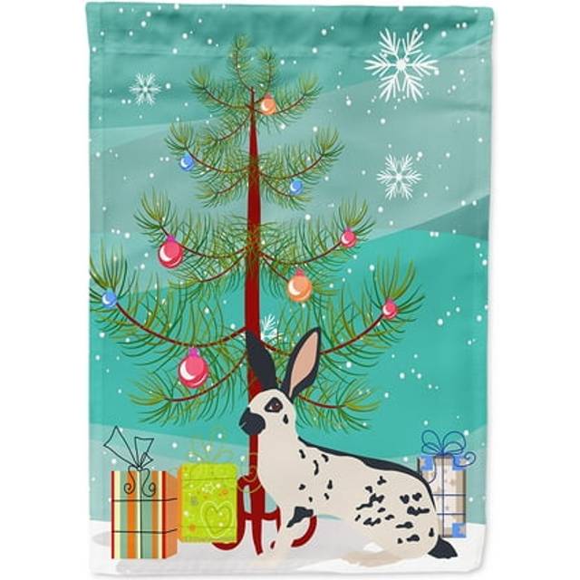 Caroline's Treasures BB9328CHF English Spot Rabbit Christmas Decorative House Flag  Size  Multicolor