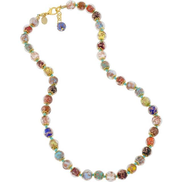 Glass Of Venice Short Murano Glass Necklace 16-Inch plus Extender - It
