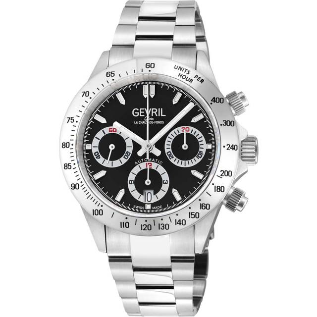 New Amsterdam Swiss Automatic Chronograph, ETA 7753 White Dial, Stainless Steel Watch - Grey - One Size