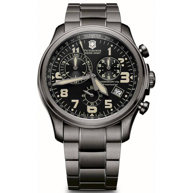 Victorinox Swiss Army Watch Infantry Vintage Quartz Chronograph - Black